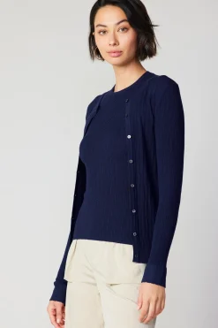 Current Air Two Piece Cardigan Set NAVY Hot