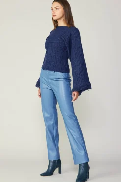 Current Air Vegan Leather Straight Pant TRANQUILBLUE Clearance
