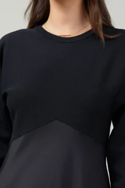 Current Air Vienna Knit Midi Dress BLACK Sale