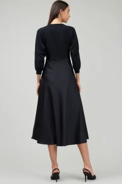 Current Air Vienna Knit Midi Dress BLACK Sale