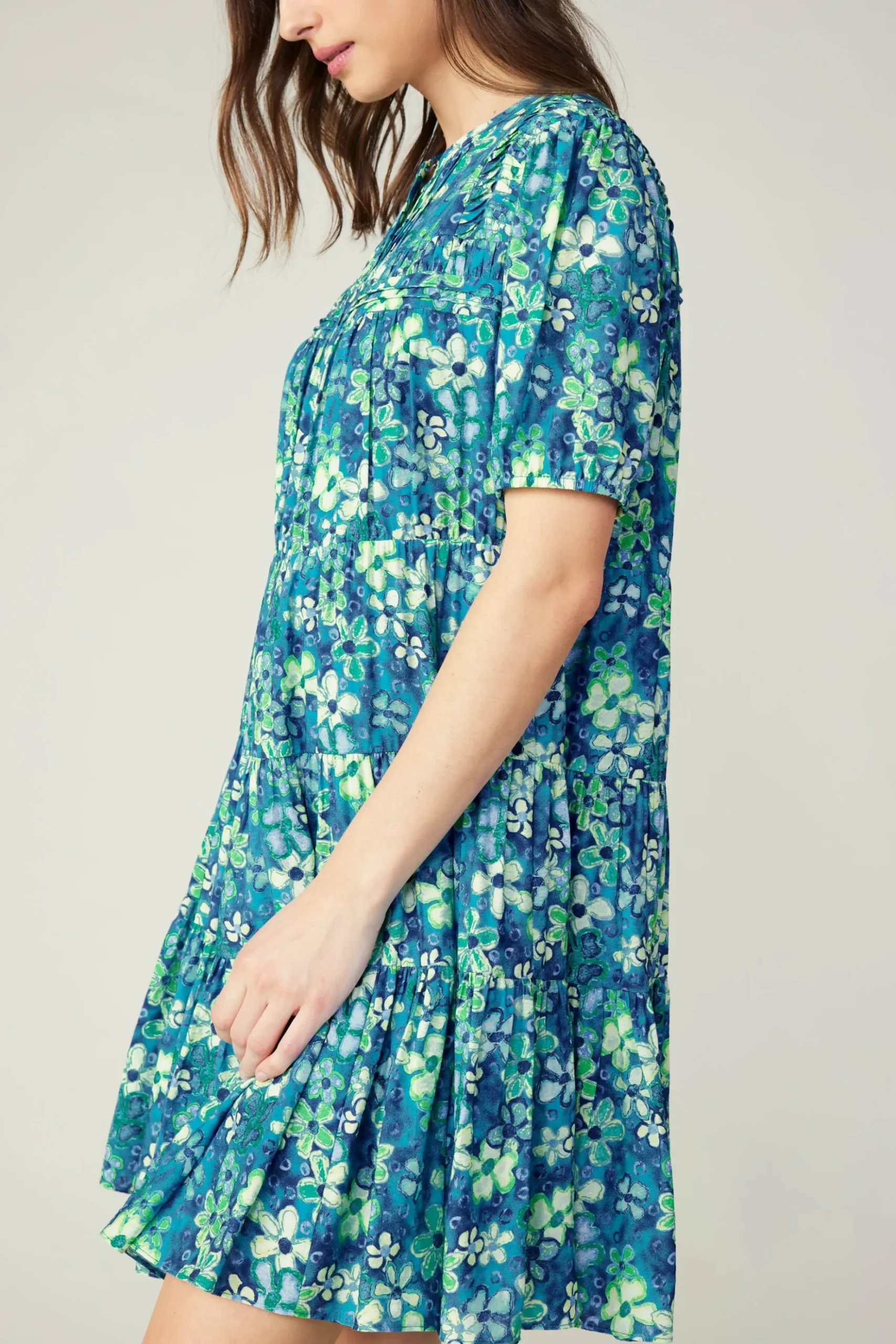 Current Air Watercolor Floral Mini Dress BLUEMLT Discount