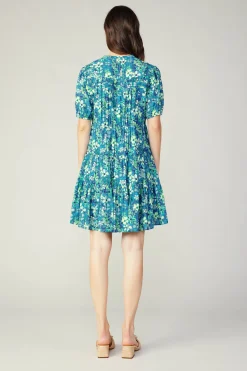Current Air Watercolor Floral Mini Dress BLUEMLT Discount