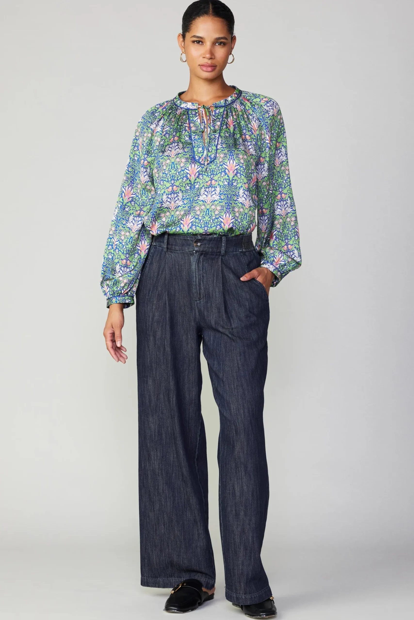 Current Air Wide Leg Denim Pants DARKINDIGO Discount
