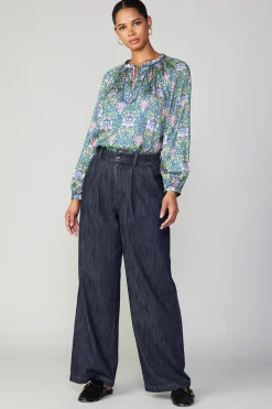 Current Air Wide Leg Denim Pants DARKINDIGO Discount