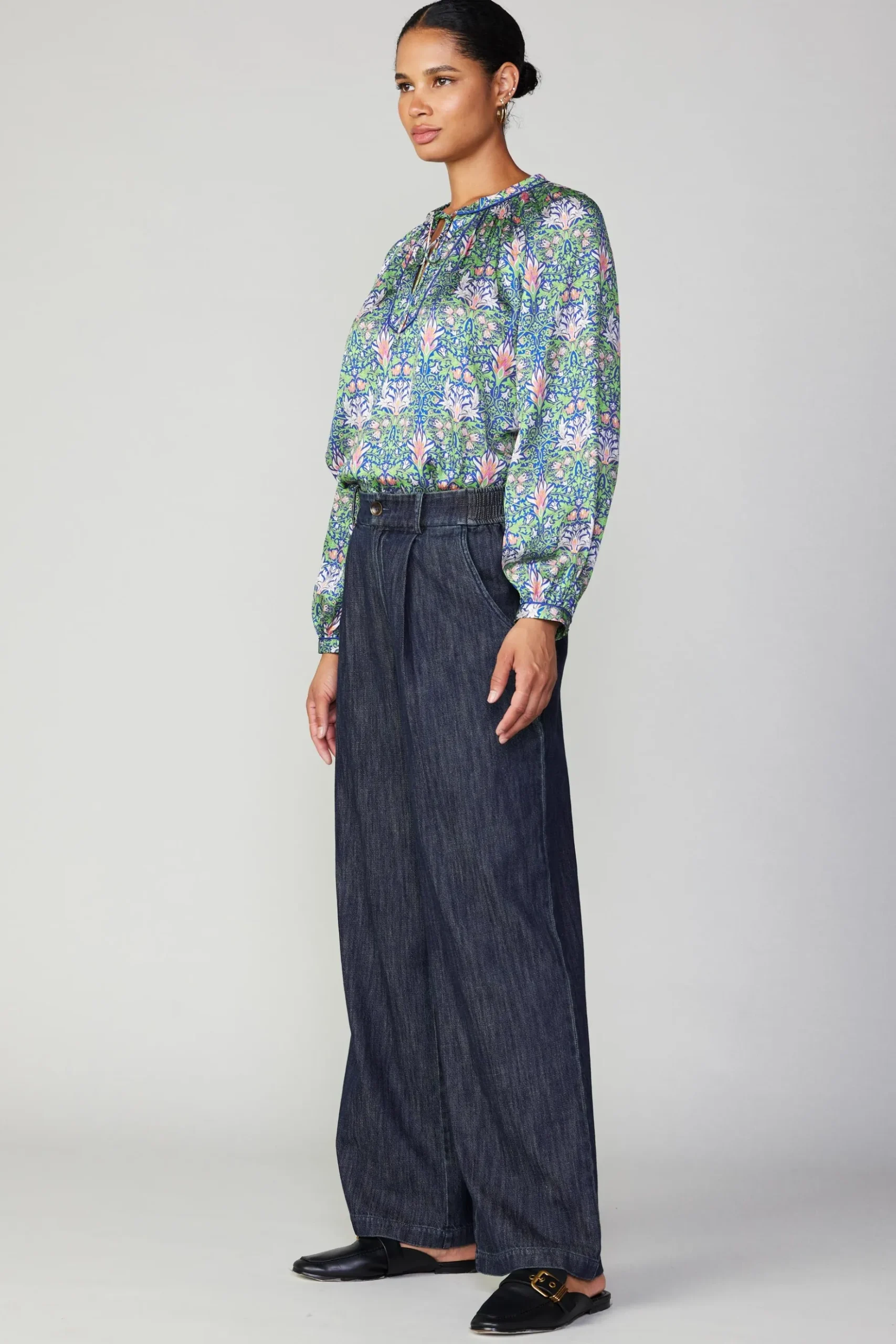 Current Air Wide Leg Denim Pants DARKINDIGO Discount
