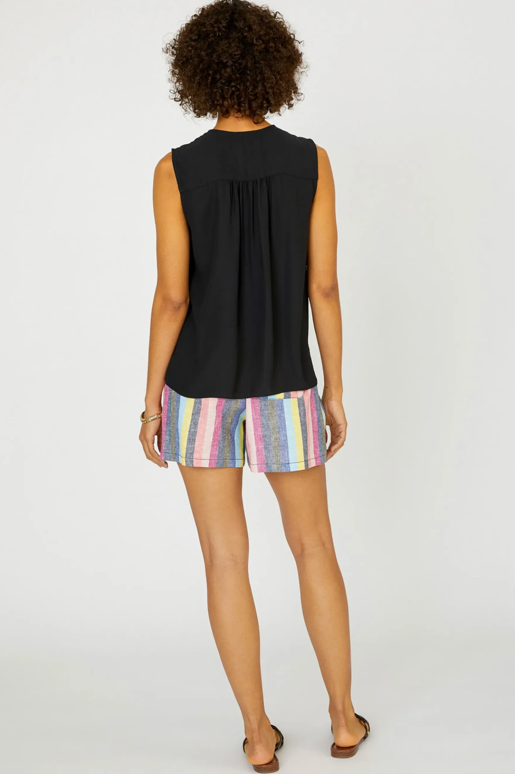 Current Air Yoke Detail Tank Top BLACK Online