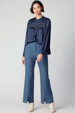 Current Air Yoke Lace Blouse SLATENAVY Discount