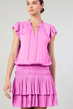 Current Air Zoey Pleated Mini Dress PINK Best