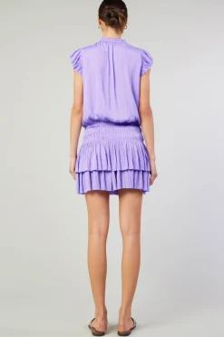 Current Air Zoey Pleated Mini Dress LAVENDER Outlet